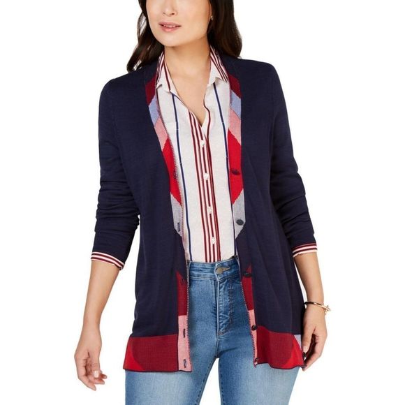 Charter Club Printed Knit Cardigan Sweater - Picture 6 of 6